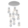 Candeeiro LED CREMONA LED/51W/230V 3000K cromado mate
