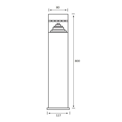 Candeeiro LED de exterior SALIX 1xLED/6W/230V IP44