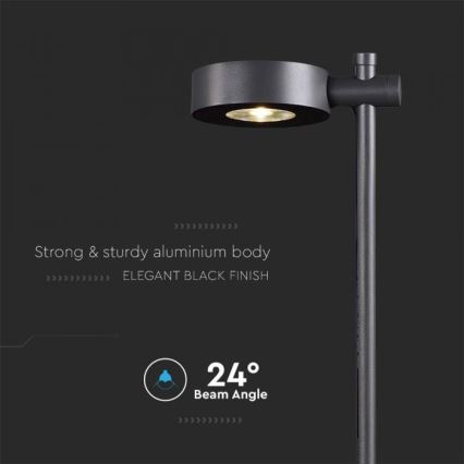 Candeeiro LED para exterior LED/7W/230V 3000K IP65 preto