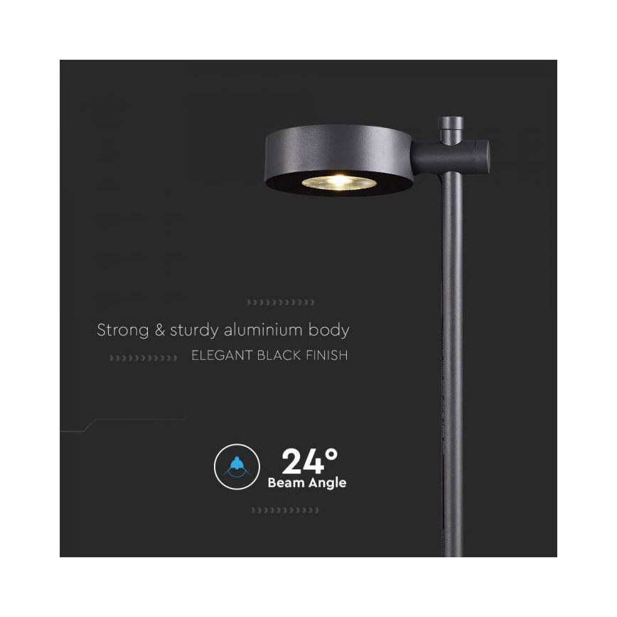 Candeeiro LED para exterior LED/7W/230V 3000K IP65 preto