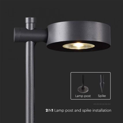 Candeeiro LED para exterior LED/7W/230V 3000K IP65 preto