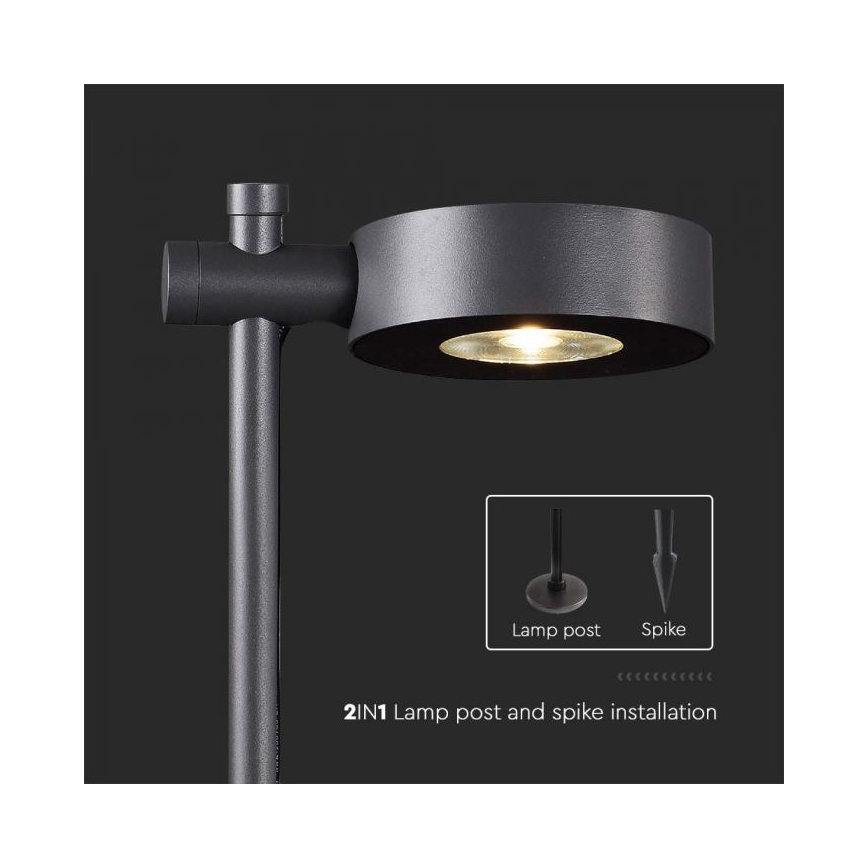 Candeeiro LED para exterior LED/7W/230V 3000K IP65 preto