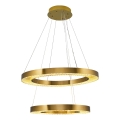 Candeeiro LED pendente JESI LED/140W/230V 3000K diâmetro 100 cm bronze