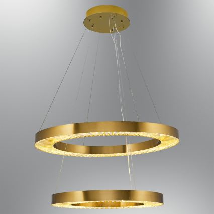 Candeeiro LED pendente JESI LED/140W/230V 3000K diâmetro 100 cm bronze