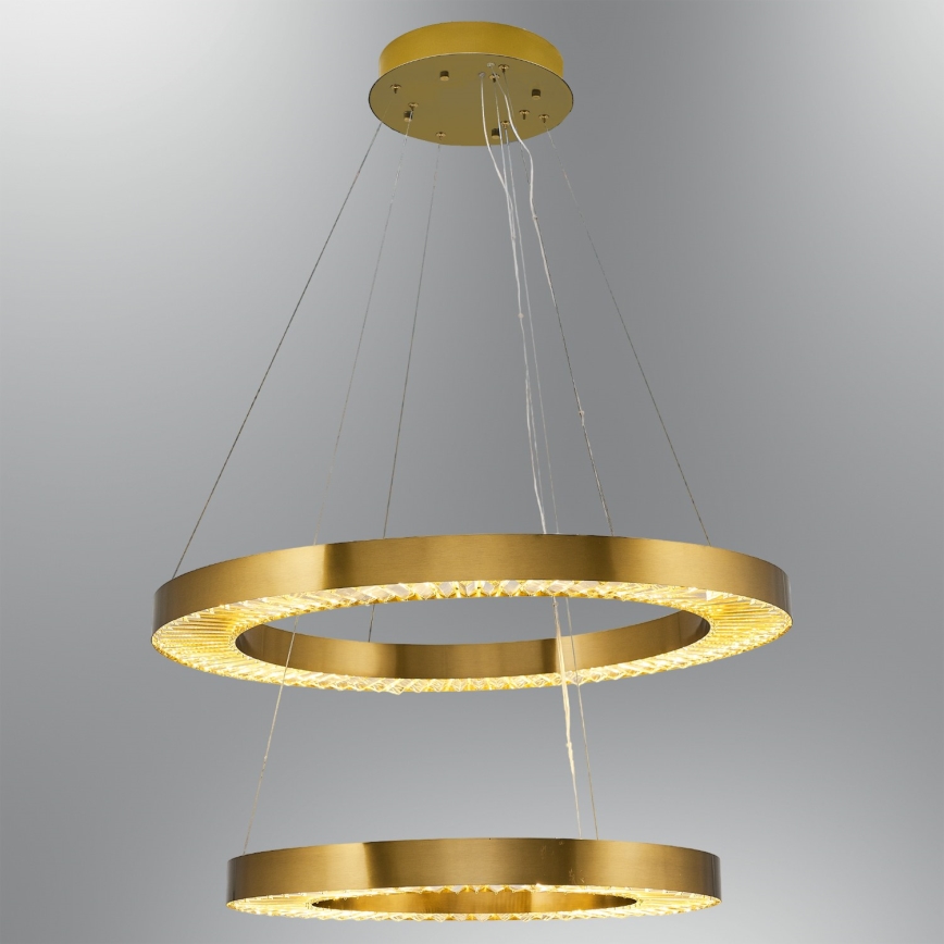 Candeeiro LED pendente JESI LED/140W/230V 3000K diâmetro 100 cm bronze
