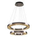 Candeeiro LED pendente JESI LED/140W/230V 3000K diâmetro 100 cm prateado