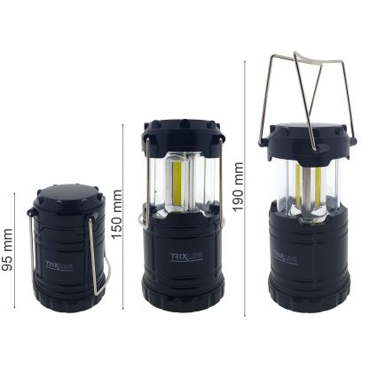 Candeeiro LED Portátil para acampar 3xLED/3W/3xAAA 6400K