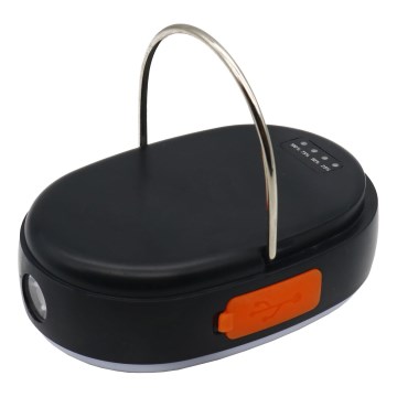 Candeeiro LED regulável com função de powerbank K4 LED/1W/5V 3000-6500K IPX4 4000 mAh preto