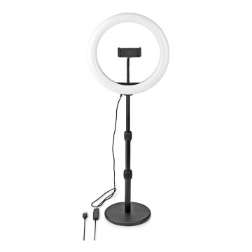 Candeeiro LED regulável com suporte para vlogging LED/6W/USB 2700-6700K