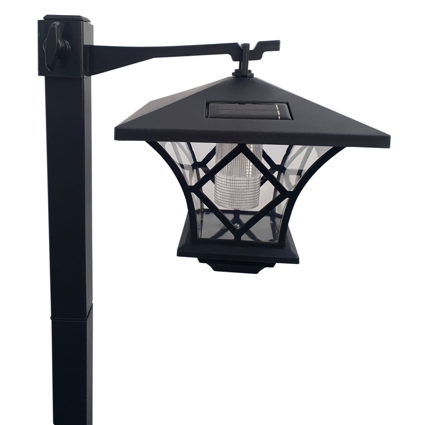 Candeeiro LED solar 3em1 para exterior LED/1,2V 200 mAh IP44 preto