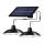 Candeeiro LED Solar suspenso com regulação 2xLED/1,8W/3,7V IP44 6500K 1200 mAh + comando