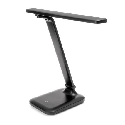 Candeeiro de mesa LED tátil com regulação e carregamento sem fios e Porta USB REMUS LED/5W/230V preto