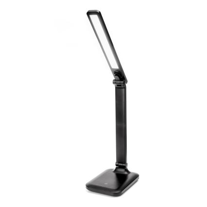 Candeeiro de mesa LED tátil com regulação e carregamento sem fios e Porta USB REMUS LED/5W/230V preto