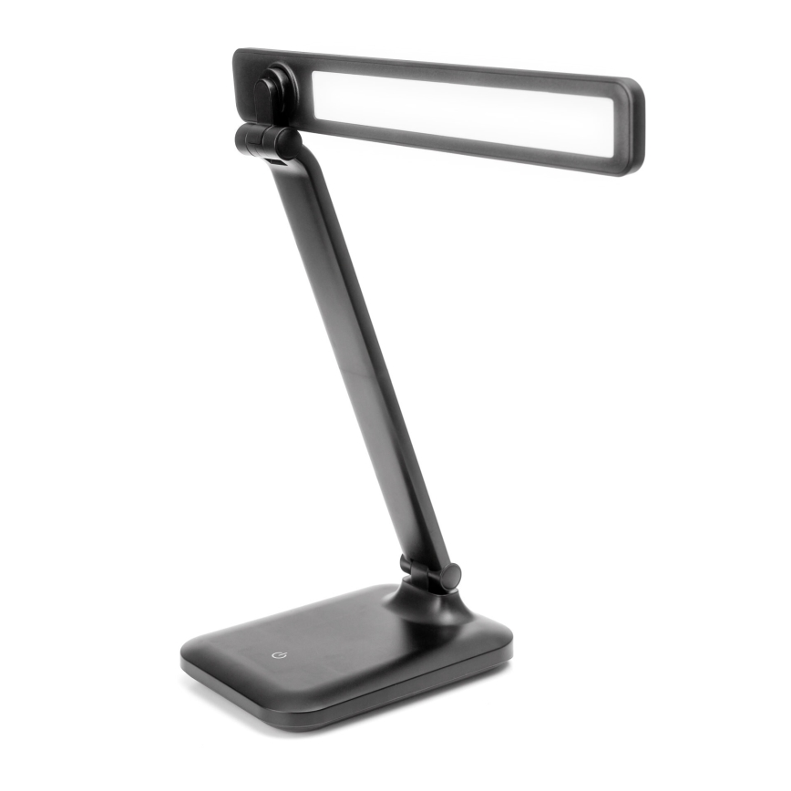 Candeeiro de mesa LED tátil com regulação e carregamento sem fios e Porta USB REMUS LED/5W/230V preto