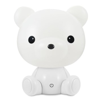 Candeeiro noturno de criança LED com regulação 2,5W/230V urso de peluche branco