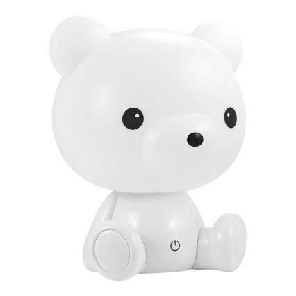 Candeeiro noturno de criança LED com regulação 2,5W/230V urso de peluche branco