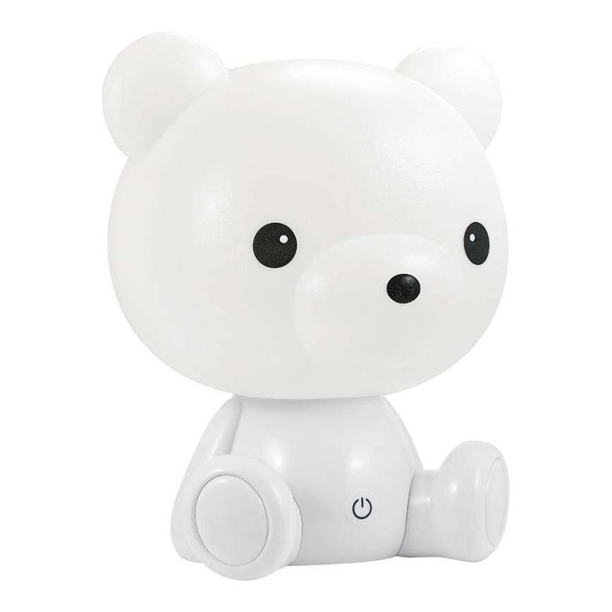 Candeeiro noturno de criança LED com regulação 2,5W/230V urso de peluche branco
