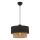 Candeeiro pendente com cabo ECHO 1xE27/60W/230V preto/castanho
