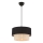 Candeeiro pendente com cabo ECHO 1xE27/60W/230V preto/creme