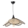Candeeiro pendente com cabo FUME 1xE27/40W/230V Ø 45 cm preto/bege