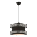 Candeeiro pendente com cabo HALO 1xE27/60W/230V preto/cinzento