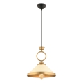 Candeeiro pendente com cabo MONZA 1xE27/40W/230V Ø 30 cm creme/bronze