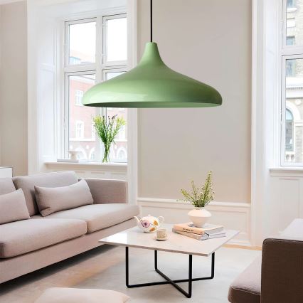 Candeeiro pendente com cabo VULCANO 1xE27/40W/230V verde