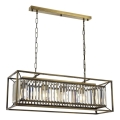 Candeeiro pendente CRYSTALLINE 4xE27/6W/230V bronze