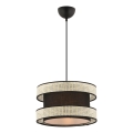 Candeeiro pendente em cabo HALO 1xE27/60W/230V preto/creme