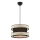 Candeeiro pendente em cabo HALO 1xE27/60W/230V preto/creme