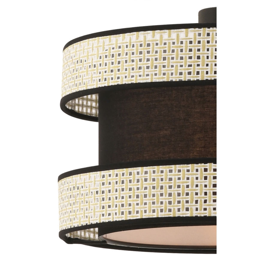 Candeeiro pendente em cabo HALO 1xE27/60W/230V preto/creme