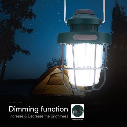 Candeeiro pendente recarregável LED  para exterior com regulação de intensidade LED LED/5W/5V 2700-6500K IP44