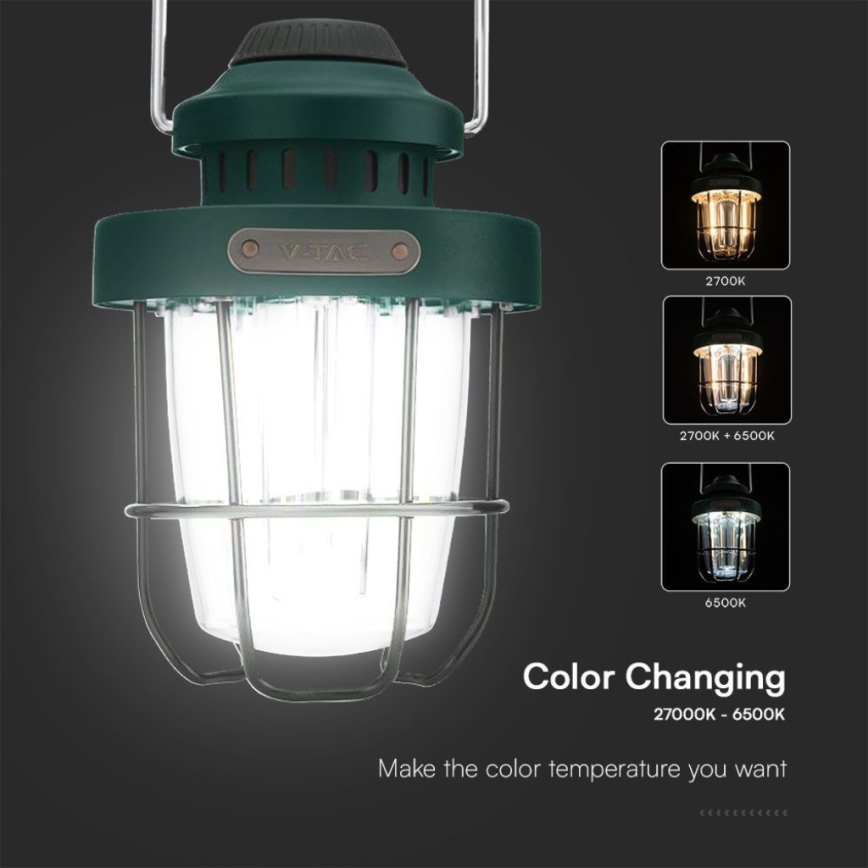 Candeeiro pendente recarregável LED  para exterior com regulação de intensidade LED LED/5W/5V 2700-6500K IP44