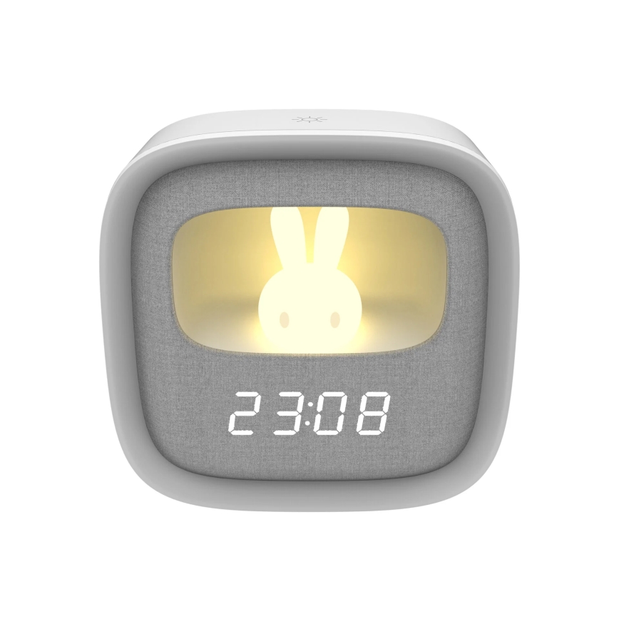 LED Regulação pequeno noite candeeiro com despertador BUNNY LED/1,2W/5V 3000K