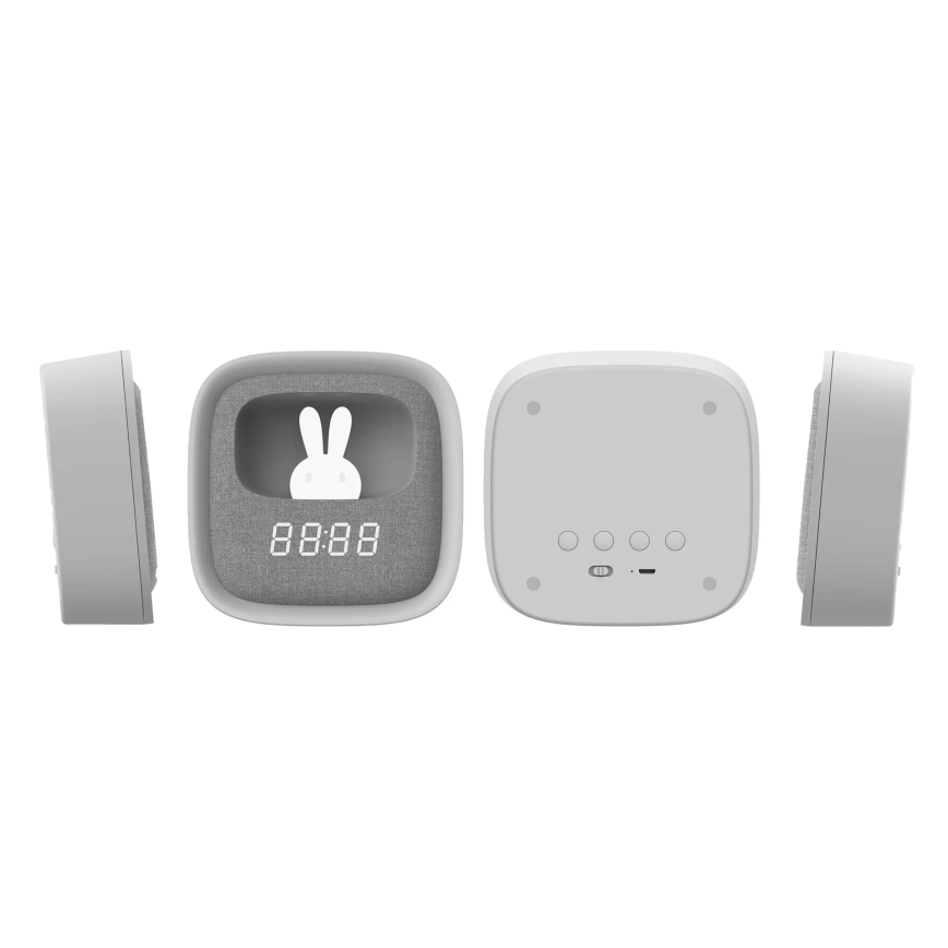 LED Regulação pequeno noite candeeiro com despertador BUNNY LED/1,2W/5V 3000K