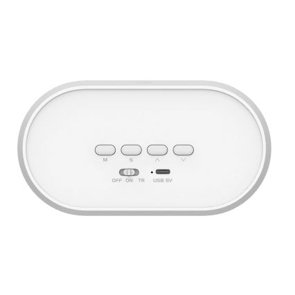 Candeeiro pequeno LED regulável com despertador BUNNY LED/1,2W/5V 3000K