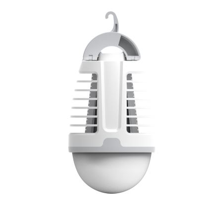 Candeeiro portátil LED com armadilha para insetos LED/5W/1800 mAh IPX4 branco/cinzento