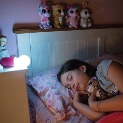 Candeeiro portátil LED LED/1W/3xAAA rosa