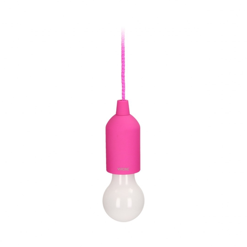 Candeeiro portátil LED LED/1W/3xAAA rosa