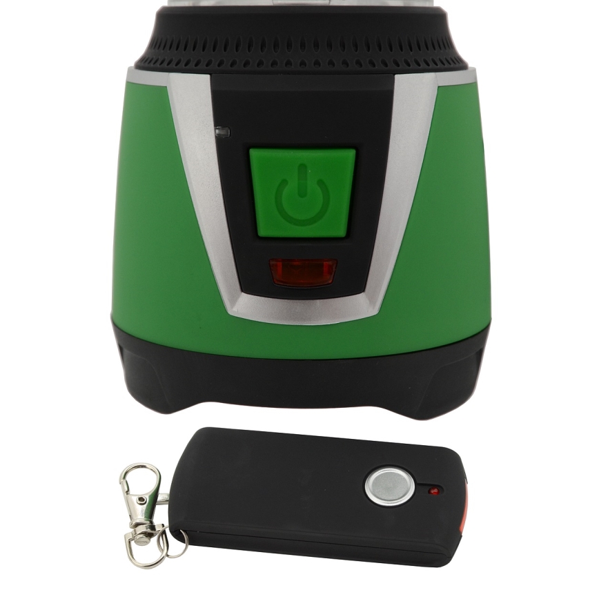 Candeeiro portátil LED LED/3xLR20 IP44 preto/verde + controlo remoto