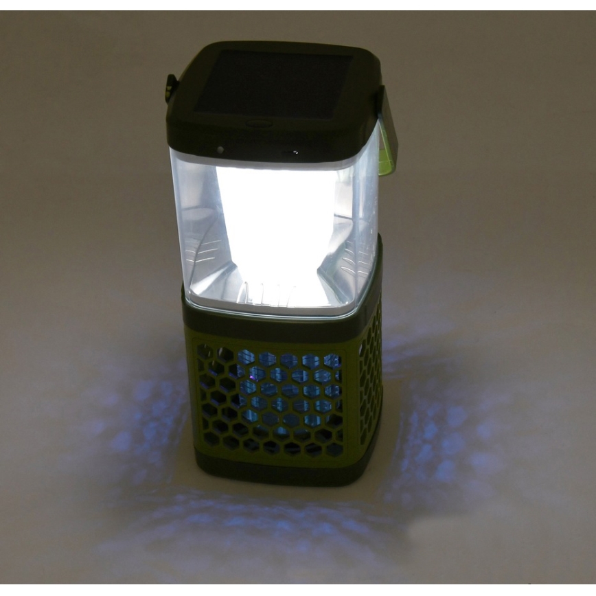 Candeeiro portátil recarregável LED com uma armadilha para insetos LED/3W/1800 mAh verde