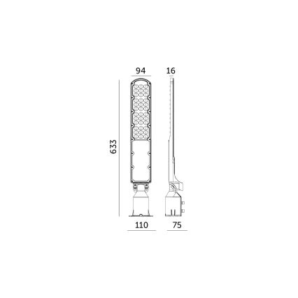 Candeeiro público LED com sensor de anoitecer CYOTO LED/100W/230V IP65 4000K