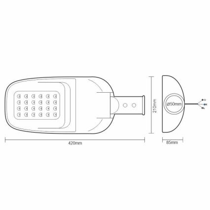 Candeeiro público LED LED/40W/230V 5000K IP65