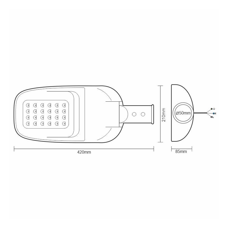 Candeeiro público LED LED/40W/230V 5000K IP65