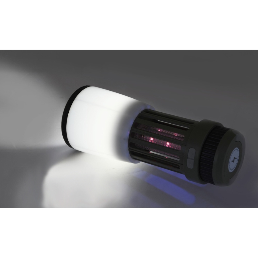 Candeeiro recarregável portátil LED com armadilha de insetos LED/2W/1800mAh/3xAAA IPX4 verde