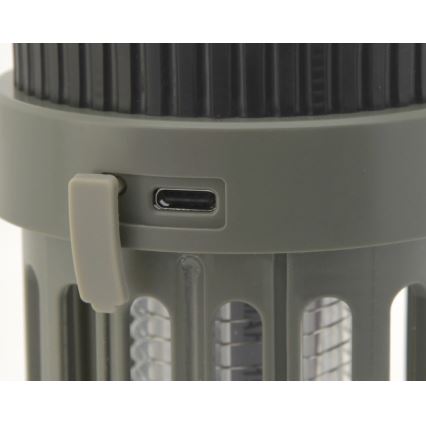 Candeeiro recarregável portátil LED com armadilha de insetos LED/2W/1800mAh/3xAAA IPX4 verde