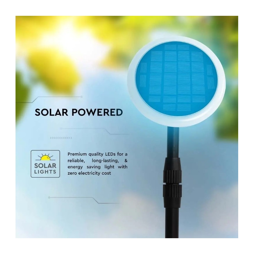 Candeeiro solar ajustável LED GARDEN LED/8W/5V IP65 4000K