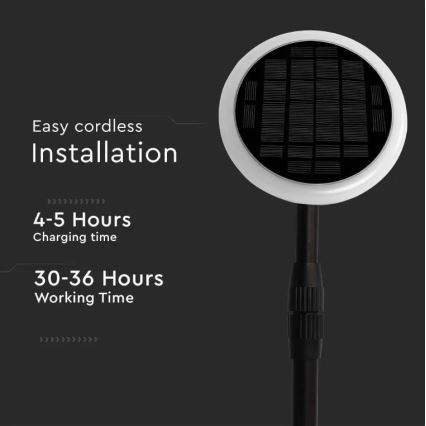Candeeiro solar ajustável LED GARDEN LED/8W/5V IP65 4000K