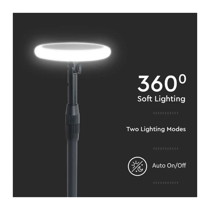 Candeeiro solar ajustável LED GARDEN LED/8W/5V IP65 4000K