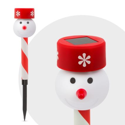 Candeeiro solar de Natal LED 1xLED/1,2V IP44 boneco de neve